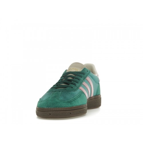 Кроссы adidas Handball Spezial Green Pink Velvet (W) - женская сетка размеров