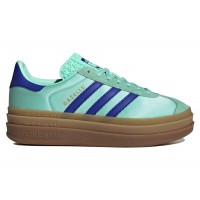 Женские кроссовки adidas Gazelle Bold Clear Mint Lucid Blue Gold Metallic (W)