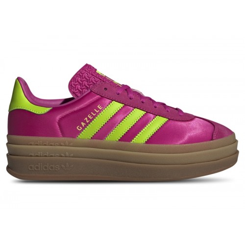Кроссы adidas Gazelle Bold Slime Fuchsia (W) - женская сетка размеров