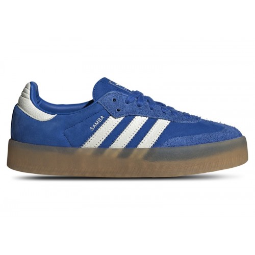 Кроссы adidas Sambae Cloud White Silver Metallic Gum (W) - женская сетка размеров