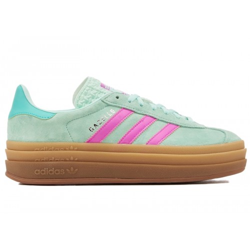 Кроссы adidas Gazelle Bold Turqoise Pink (Kids) - подростковая сетка размеров