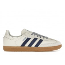 Женские кроссовки adidas Samba Off White Dark Blue (W)