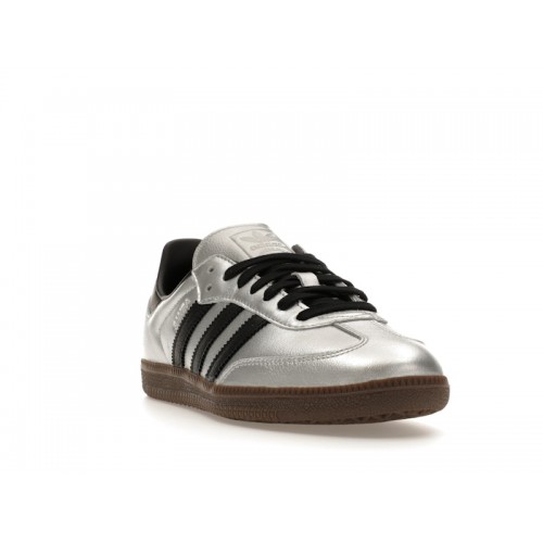 Кроссы adidas Samba OG Silver Metallic Black Gum (W) - женская сетка размеров
