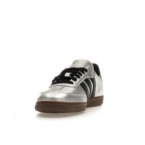 Кроссы adidas Samba OG Silver Metallic Black Gum (W) - женская сетка размеров