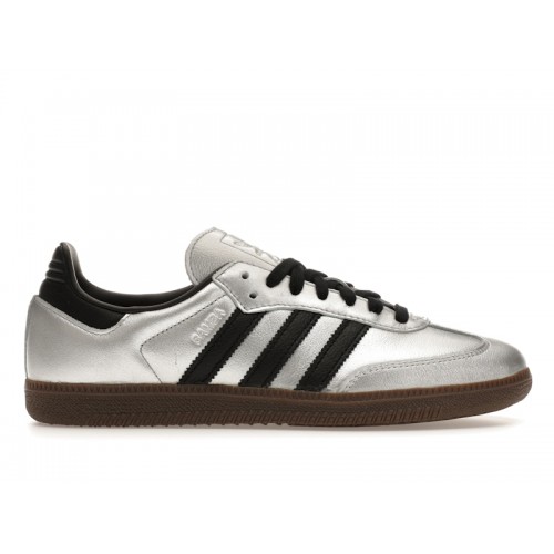 Кроссы adidas Samba OG Silver Metallic Black Gum (W) - женская сетка размеров