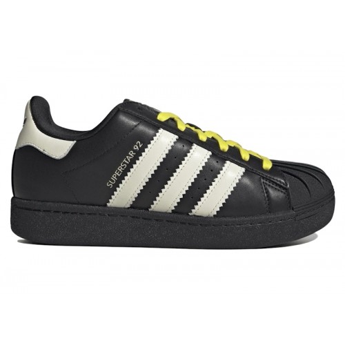 Кроссы adidas Superstar 92 by Pharrell Black White - мужская сетка размеров