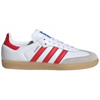 Подростковые кроссовки adidas Samba OG Cloud White Collegiate Red Gum (GS)