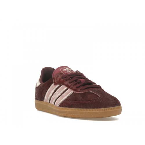Кроссы adidas Samba OG Maroon Sand Strata Pony (W) - женская сетка размеров