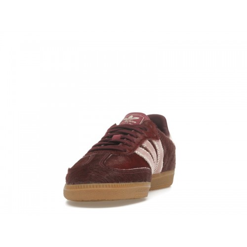 Кроссы adidas Samba OG Maroon Sand Strata Pony (W) - женская сетка размеров