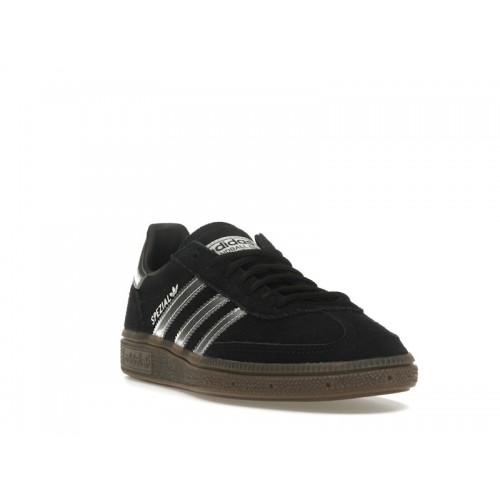 Кроссы adidas Handball Spezial Core Black Silver Metallic - мужская сетка размеров