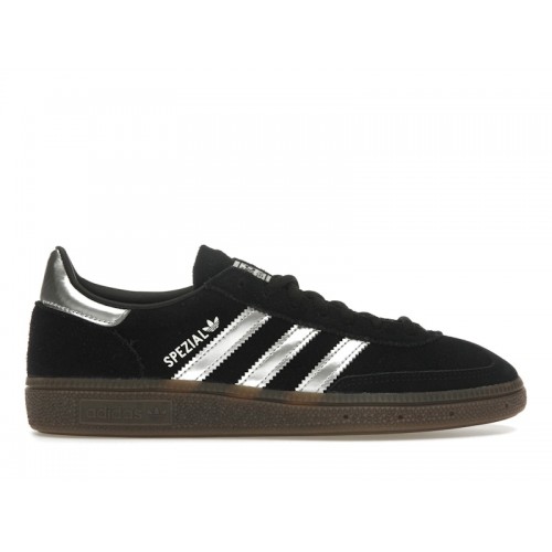 Кроссы adidas Handball Spezial Core Black Silver Metallic - мужская сетка размеров