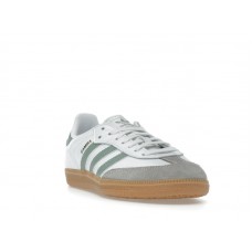 Подростковые adidas Samba OG Cloud White Silver Green (GS)