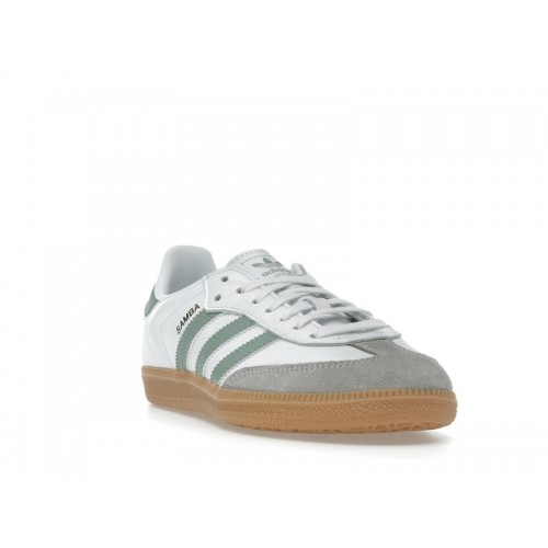 adidas Samba OG Cloud White Silver Green (GS) - подростковая сетка размеров