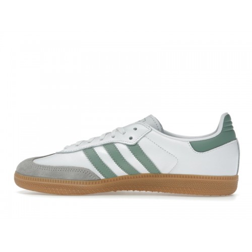 adidas Samba OG Cloud White Silver Green (GS) - подростковая сетка размеров