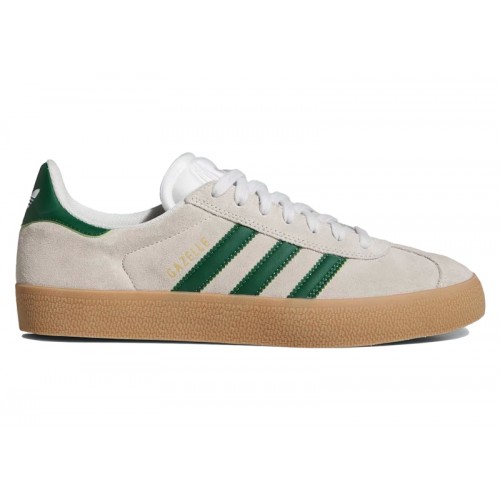Кроссы adidas Gazelle ADV Crystal White Gum - мужская сетка размеров