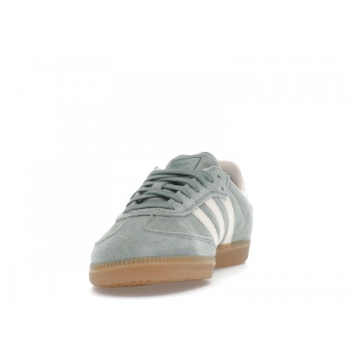 Кроссы adidas Samba Silver Green Wonder White - мужская сетка размеров
