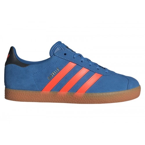 adidas Gazelle Focus Blue Solar Orange Core Black (GS) - подростковая сетка размеров