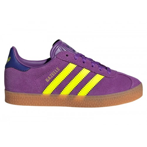 adidas Gazelle Active Purple Solar Yellow Collegiate Purple (PS) - детская сетка размеров
