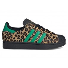 Женские adidas Superstar Black Green Leopard (W)