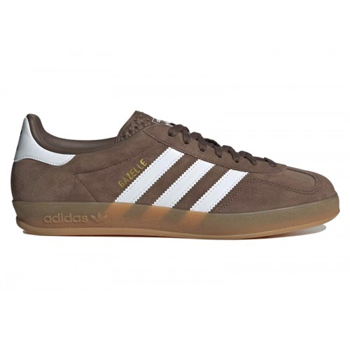 Кроссы adidas Gazelle Indoor Earth Strata White Gold Metallic - мужская сетка размеров