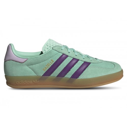 Кроссы adidas Gazelle Indoor Clear Mint Active Purple (W) - женская сетка размеров
