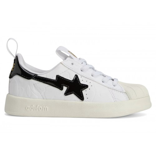 Кроссы adidas Superstar 360 Bape White Black (GS) - подростковая сетка размеров