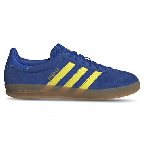 Кроссы adidas Gazelle Indoor Blue Pure Sulfur - мужская сетка размеров
