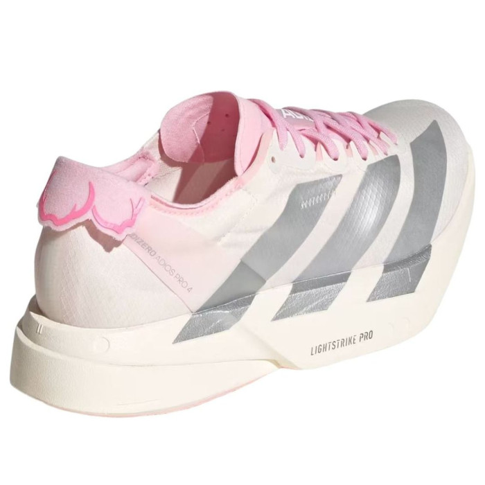 adidas Wmns Adizero Adios Pro 4 Core White Silver Metallic Clear Pink - женская сетка размеров adidas Wmns Adizero Adios Pro 4 Core White Silver Metallic Clear Pink - женская сетка размеров