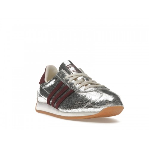 Кроссы adidas Country OG Silver Metallic Maroon (W) - женская сетка размеров