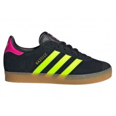 Детские adidas Gazelle Black Signal Green Shock Pink (PS)