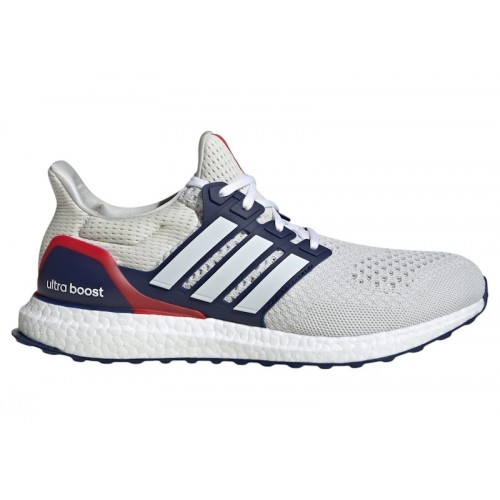 adidas Ultra Boost 1.0 Crystal White Cloud White Dark Blue - мужская сетка размеров