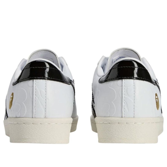 BAPE x adidas Superstar Vintage White Black - мужская сетка размеров BAPE x adidas Superstar Vintage White Black - мужская сетка размеров