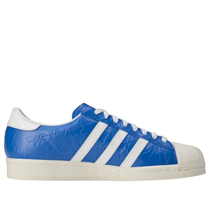 BAPE x adidas Superstar Vintage Blue White - мужская сетка размеров BAPE x adidas Superstar Vintage Blue White - мужская сетка размеров