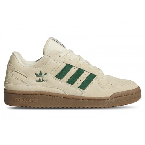 Кроссы adidas Forum Low CL Warm Vanilla Dark Green Ivory - мужская сетка размеров