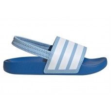 Детские adidas Adilette Estrap Slides Clear Sky Cloud White Bright Royal (PS)