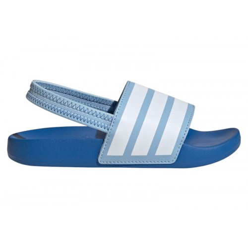 adidas Adilette Estrap Slides Clear Sky Cloud White Bright Royal (PS) - детская сетка размеров