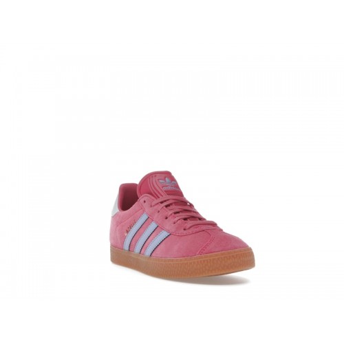 adidas Gazelle Shock Pink Blue Spark Halo Blue (GS) - подростковая сетка размеров