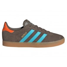 Подростковые adidas Gazelle Brown Blue Glow Impact Orange (GS)