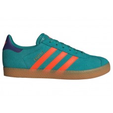 Подростковые adidas Gazelle Pure Teal Impact Orange Collegiate Purple (GS)