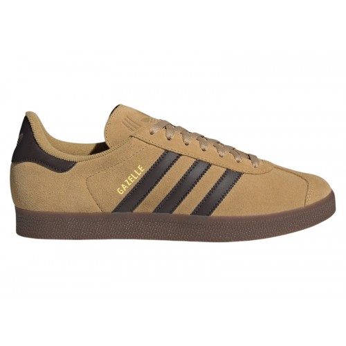 adidas Gazelle Golden Beige Dark Brown Gold Metallic - мужская сетка размеров