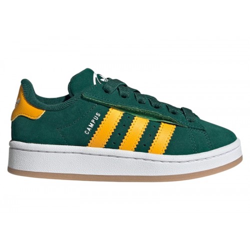 adidas Campus 00s Comfort Closure Camp Collegiate Green Crew Yellow Cloud White (PS) - детская сетка размеров