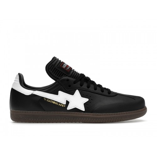 Кроссы adidas Samba Bape Black White Gum - мужская сетка размеров