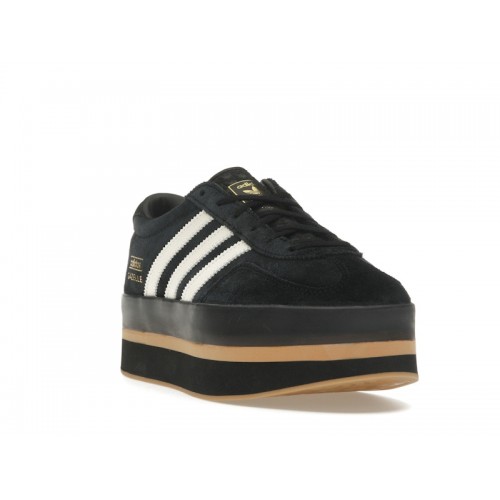 Кроссы adidas Gazelle Stack Black Cream White (W) - женская сетка размеров