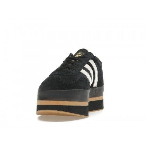 Кроссы adidas Gazelle Stack Black Cream White (W) - женская сетка размеров