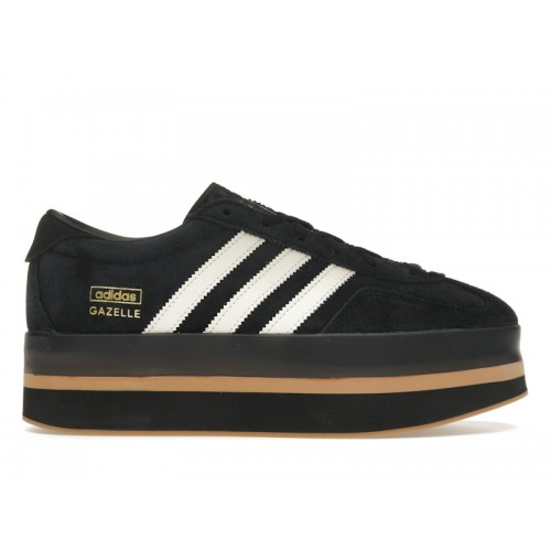 Кроссы adidas Gazelle Stack Black Cream White (W) - женская сетка размеров