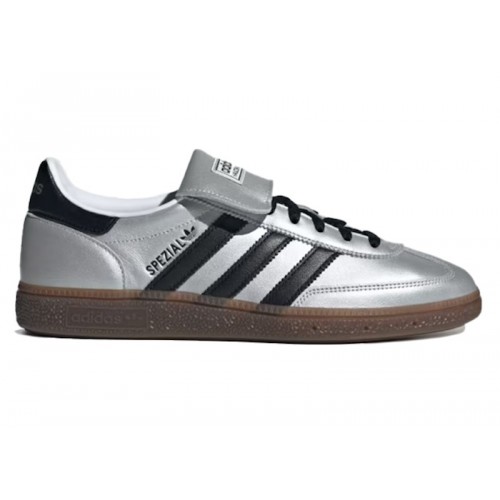 Кроссы adidas Handball Spezial Silver Metallic Core Black - мужская сетка размеров
