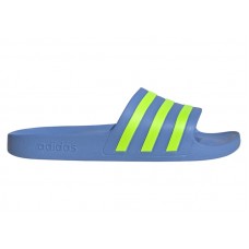 adidas Adilette Aqua Slides Blue Fusion Lucid Lemon