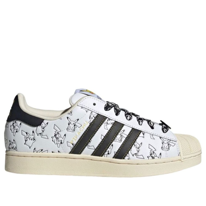 PokéMon x adidas Superstar Pikachu White - мужская сетка размеров PokéMon x adidas Superstar Pikachu White - мужская сетка размеров