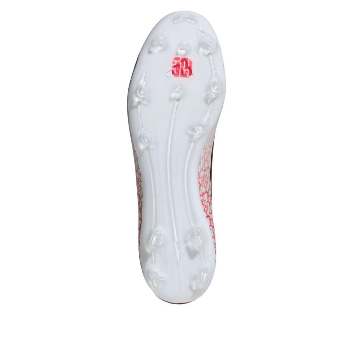 Lamine Yamal x adidas F50 League Laceless FG MG White Black Lucid Red - мужская сетка размеров Lamine Yamal x adidas F50 League Laceless FG MG White Black Lucid Red - мужская сетка размеров