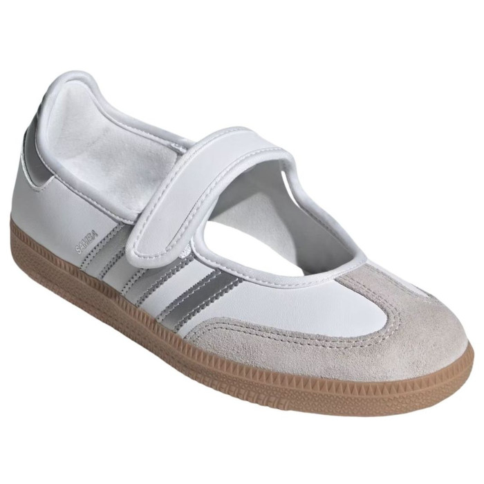 adidas Wmns Samba Jane Footwear White Silver Metallic Gum - женская сетка размеров adidas Wmns Samba Jane Footwear White Silver Metallic Gum - женская сетка размеров